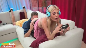 Watch a gorgeous E girl with a lovely body get a hot internal orgasm while playing games on Fakehub.