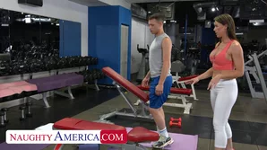 Riley Jacobs has an intense workout with a generously endowed partner