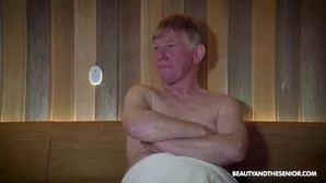 Bonnie Dolce gets turned on by a mature man in a hot sauna