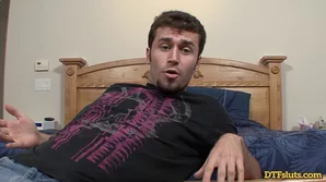 James Deen roughly pleasures Jasmine's tight intimate areas in DTFsluts video