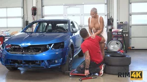 Chloe Lamour enjoys a blowjob and has intercourse with a mechanic in stunning HD