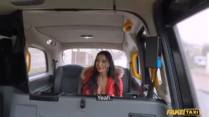 A busty Italian MILF indulges in passionate sex with a taxi driver in a reverse cowgirl position