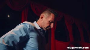 David Perry demonstrates Valentina's impressive backside massage abilities at a nightclub