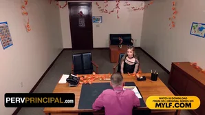 Principal's office threesome with a sexy Thanksgiving twist