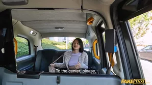 Watch a demure young girl with cropped hair getting vigorously penetrated in the backseat of a taxi in this high-definition hardcore video