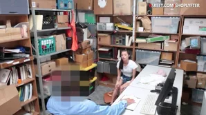 Catarina Petrov gets rough penetration in an office setting