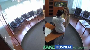 Realistic lesbian encounter in a simulated medical environment captured in high definition